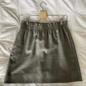 Grey wool mini skirt